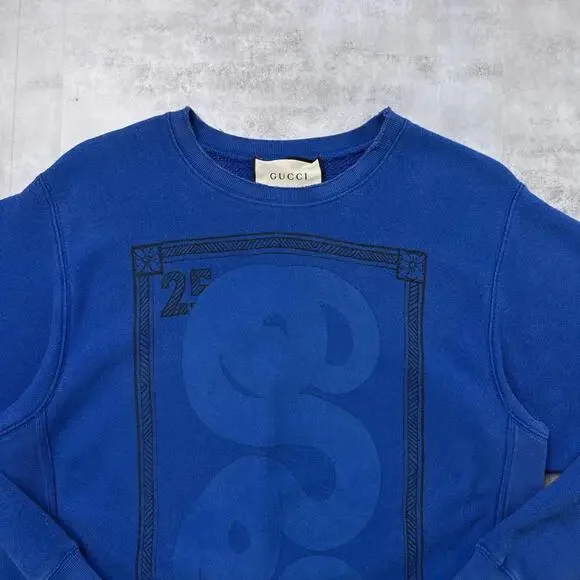 Y2K Gucci Soave Amore Blue Snake sweatshirt - Picture 5 of 8